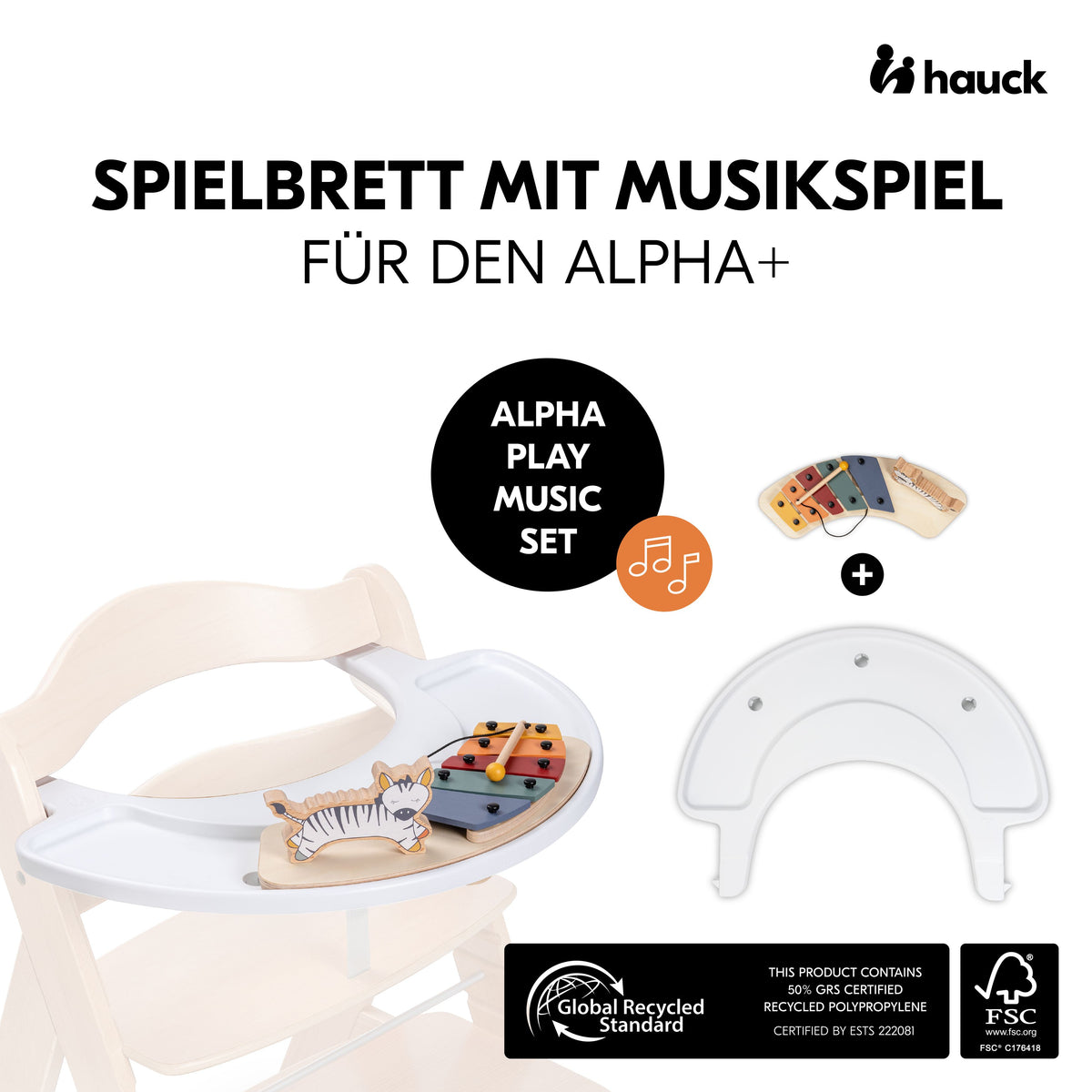 Alpha Play Music Set - Zebra - White
