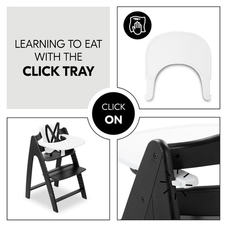 Learning to eat with the click tray