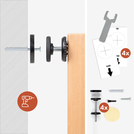 Drilling template and tools are included